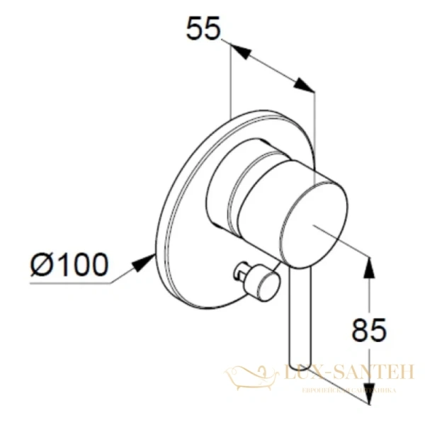 смеситель kludi bozz 38716n076 для ванны и душа встраиваемый, золото матовое