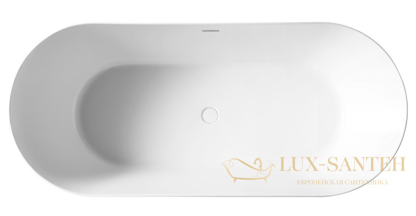 ванна акриловая свободностоящая abber ab9222-1.5, белый глянцевый