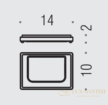 мыльница colombo design look b1640.gl настольная, графит полированный