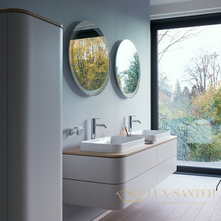 зеркало duravit happy d.2 plus hp7480s0000 ⌀700 мм, с подсветкой, декор «radial»