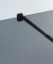 душевая перегородка cezares liberta liberta-l-1-100-gr-nero 100 см профиль черный матовый, стекло серое