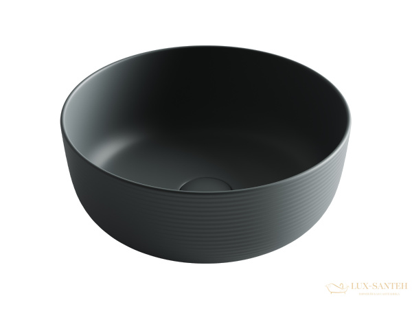 раковина накладная ceramica nova element cn6073mdh, 356*356*135 мм, антарцит темный матовый
