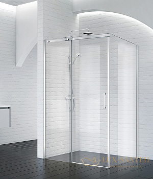 душевой уголок belbagno acqua acqua-ah-1-130/90-c-cr 130х90 см профиль хром, стекло прозрачное