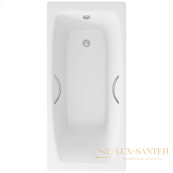 ванна чугунная delice repos 170х70 с ручками dlr220508r, белый глянцевый