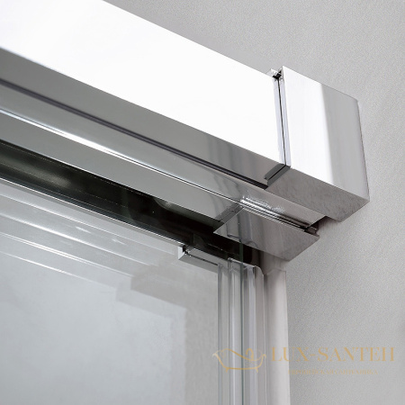 душевой уголок cezares duet soft-m duet soft-m-ah-1-150/80-c-cr 150x80 профиль хром, стекло прозрачное