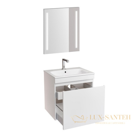 комплект мебели для ванной geberit renova plan 529.915.01.6 60 см, белый глянец