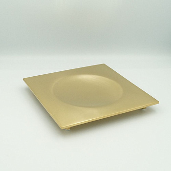 мыльница металлическая surya metall 9813/gos на ножках 12х12 см, золото сатин