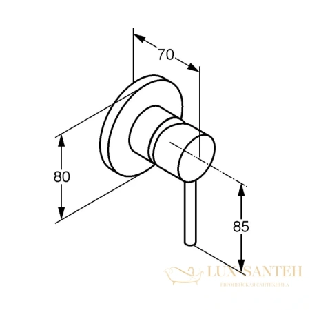 смеситель kludi bozz 389250576 для душа, хром