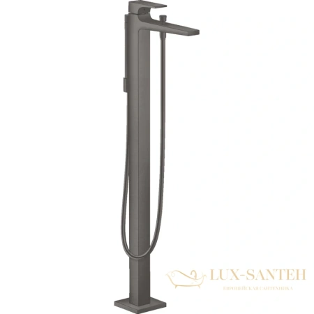 смеситель для ванны hansgrohe metropol 32532340 напольный шлифованный шлифованный черный хром
