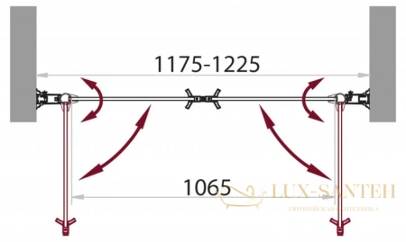 душевая дверь belbagno sela-b-2 sela-b-2-120-c-cr распашная 120 см, стекло прозрачное