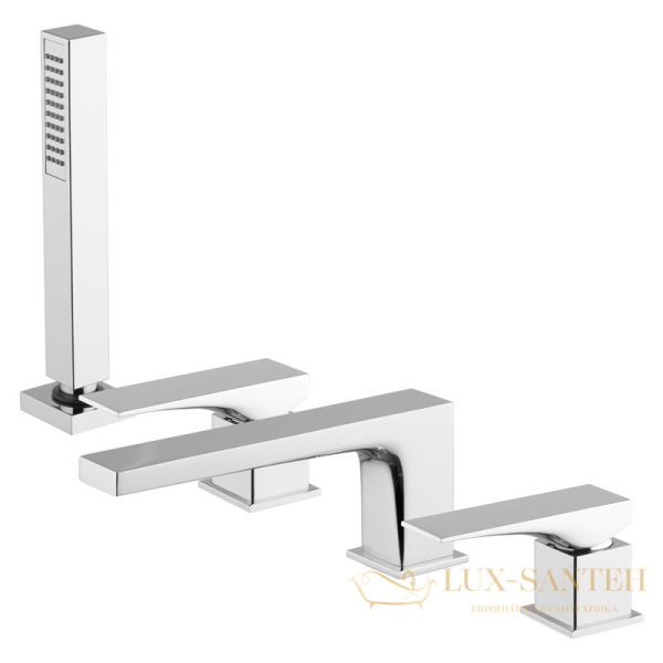 смеситель на борт ванны fima carlo frattini zeta, на 4 отверстия, f3974ncr, хром