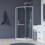 душевой уголок rgw hotel 350608499-15 ho-084w 90х90, профиль белый, стекло прозрачное