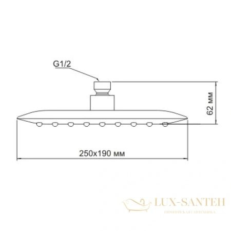 верхняя душевая насадка wasserkraft a031, хром