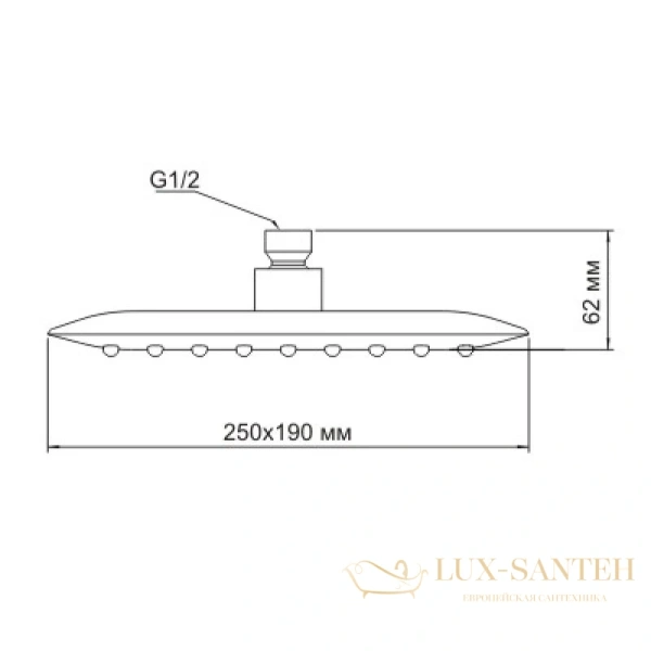верхняя душевая насадка wasserkraft a031, хром