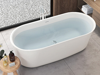 ванна акриловая отдельностоящая глянцевая aifol vivian family 152778 a05 matt white