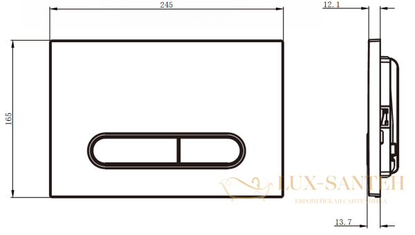 панель смыва charus tm, magnus, fp.340.51.01, песок матовый