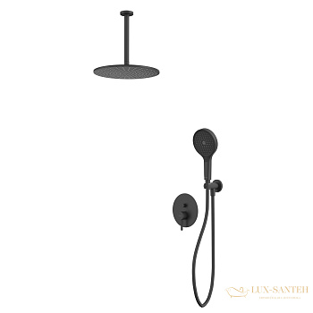 душевая система для душа скрытого монтажа whitecross y, yset12topbl, черный матовый