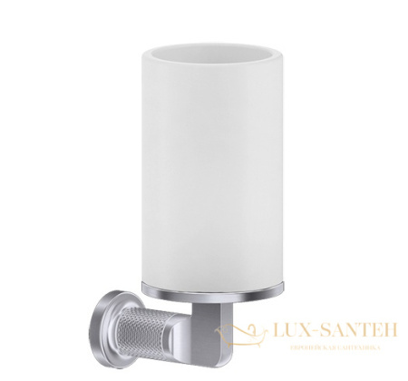 стакан gessi inciso 58507.149, finox brushed nickel/белый