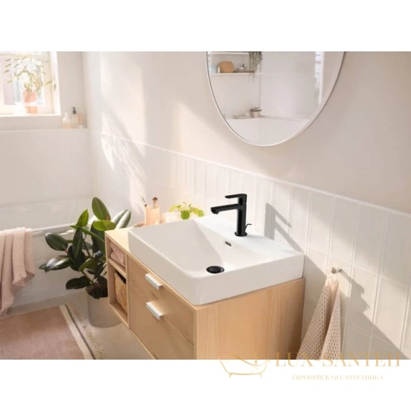 смеситель для раковины hansgrohe rebris s 72517670, черный матовый