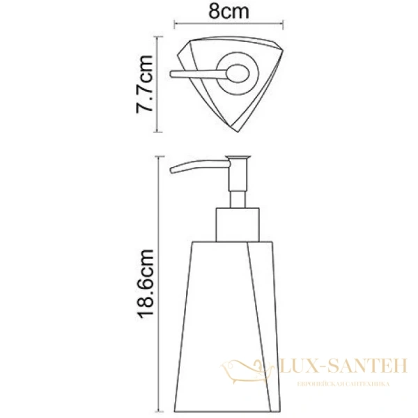 дозатор wasserkraft ohre k-37799 200 мл, нержавеющая сталь/песочный