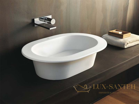 раковина накладная/ встраиваемая cielo amadeo ovale amla65, 650x450x170h мм, белый глянцевый 