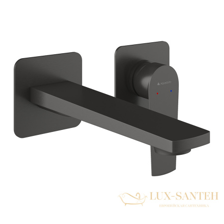 смеситель для раковины встраиваемый aqueduto linha lin0445, со встроенной частью, оружейная сталь