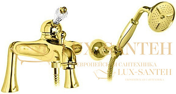 смеситель cezares vintage vintage-pbvm-03/24-sw на борт ванны, золото 24 карата