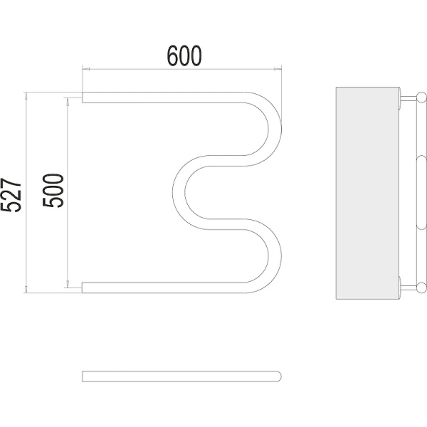 полотенцесушитель водяной terminus м-образный 4620768880506 50х60