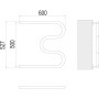 полотенцесушитель водяной terminus м-образный 4620768880506 50х60