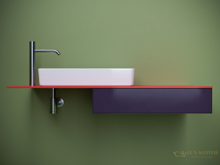 раковина накладная ceramica nova element cn5048, 620*340*110 мм, белый