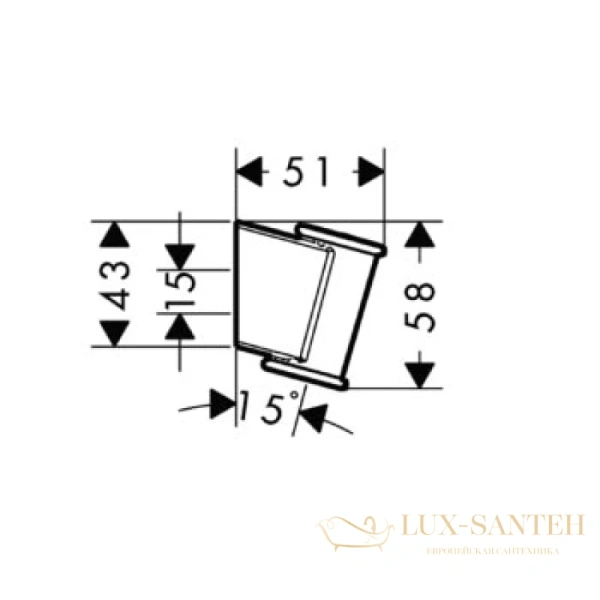 душевой держатель hansgrohe porter classic 28324000, хром