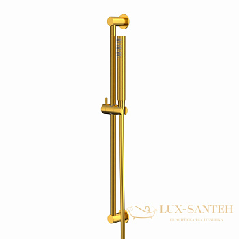 душевой гарнитур на штанге whitecross, set51microglb, золото брашированное