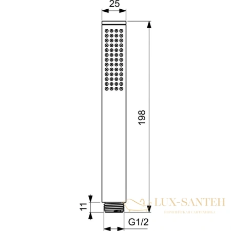 душевая лейка ideal standard idealrain bc774xg, черный матовый