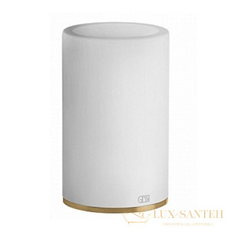 стакан gessi 316 accessories 54731.727 настольный, brushed brass pvd/белый