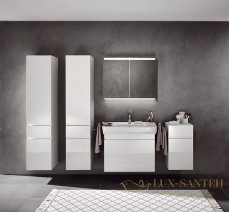 тумба под раковину geberit renova plan 869550000 480х400 мм, белый глянец