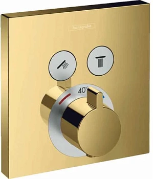 термостат для душа hansgrohe showerselect 15763990, золото