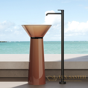 раковина напольная dea design pedestal basin, dd2022 480 r9, glasstech, d480хh900 мм, brown copper