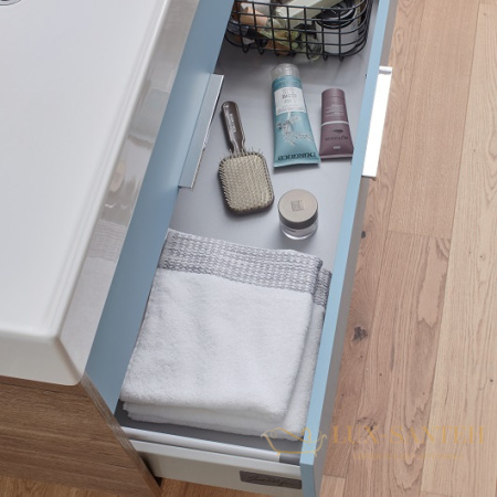 тумба под раковину jacob delafon vivienne eb1669-j5-j54 1199х452 мм, белый глянцевый/серый матовый 