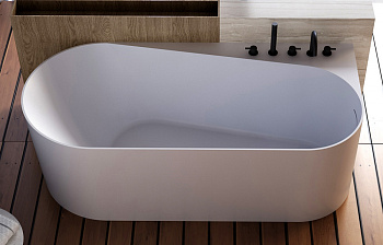 акриловая ванна abber ab9496-1.7 r, цвет белый