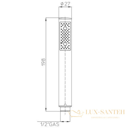 ручной душ bossini zen b00250.073, чёрный матовый
