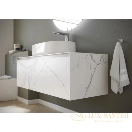 тумба sancos stone st120sv 119,9 см, белый мрамор