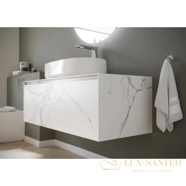 тумба sancos stone st120sv 119,9 см, белый мрамор