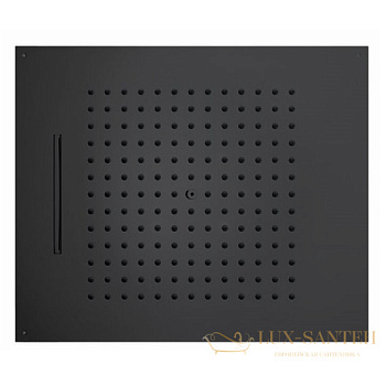 верхний потолочный душ bossini dream-2, h38925.073, 570х470 мм, черный матовый