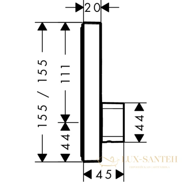 смеситель для душа hansgrohe showerselect 15767000