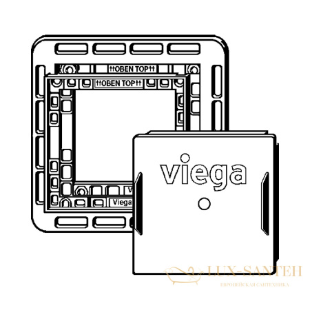 установочная рамка viega prevista для панелей смыва писсуара 775827