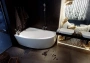 акриловая ванна aquatek фиджи 170х110 fid170-0000003 левая, с фронтальным экраном, белая