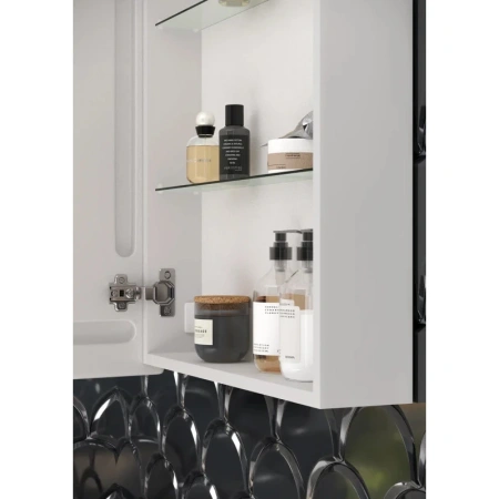 зеркальный шкаф sancos cube cu600 60х80 см, белый