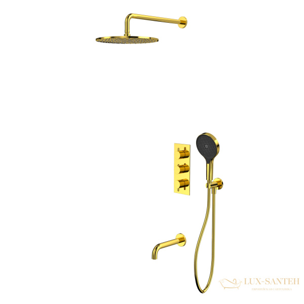 термостатическая система для ванны скрытого монтажа whitecross y yset11topgl золото глянцевое