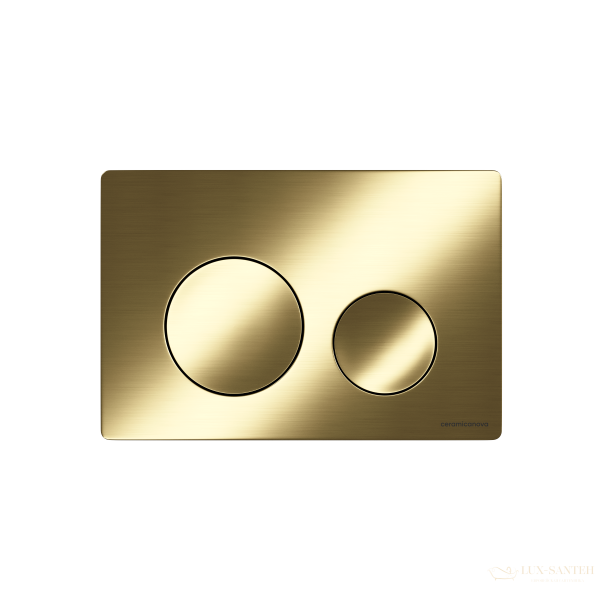 панель смыва ceramica nova balance circle cn12-001bg для инсталляции, золото брашированное