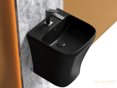 раковина подвесная  ceramica nova dion cn6067mb, 36,5x40,6 см, черный матовый